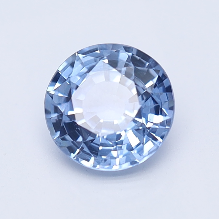 Round Ice Blue Natural Sapphire