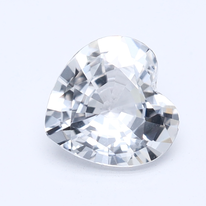 Heart White Natural Sapphire