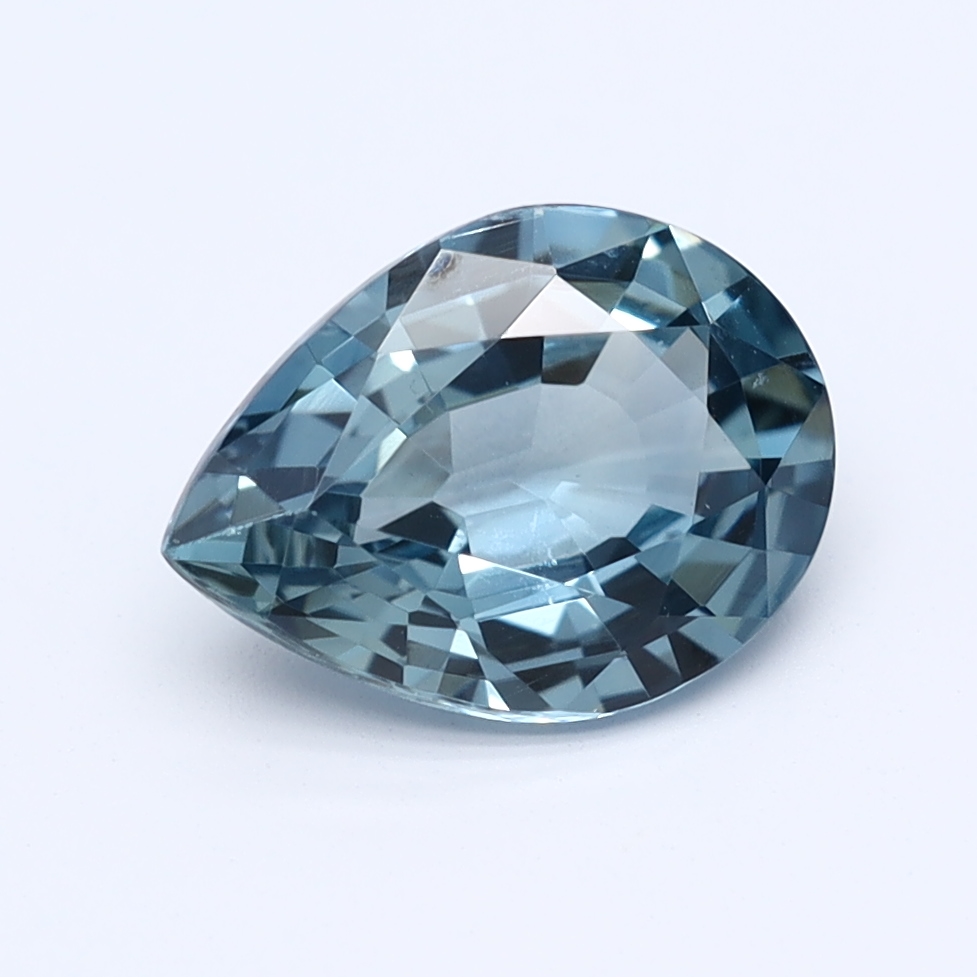 Pear Blue-Green Natural Sapphire
