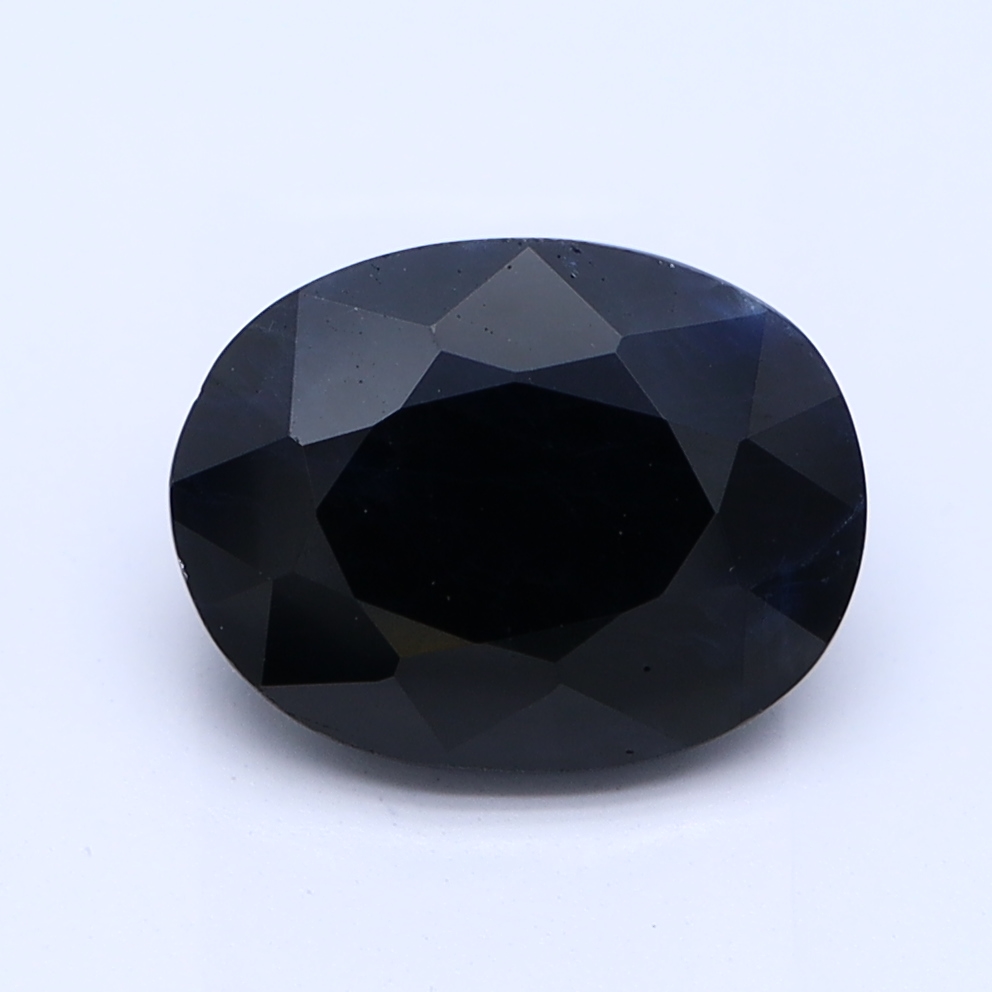 Oval Black Natural Sapphire