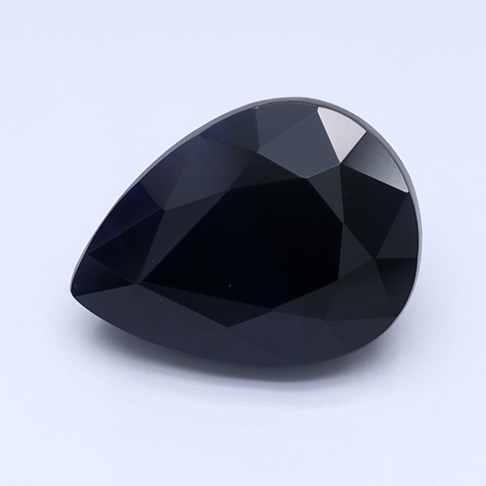 Pear Black Natural Sapphire