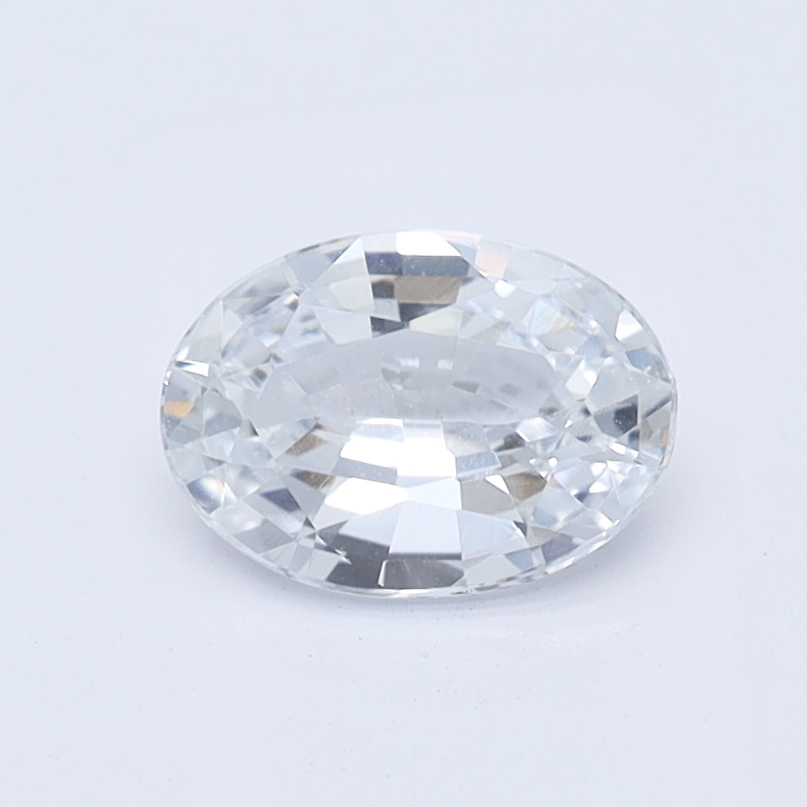 Oval White Natural Sapphire
