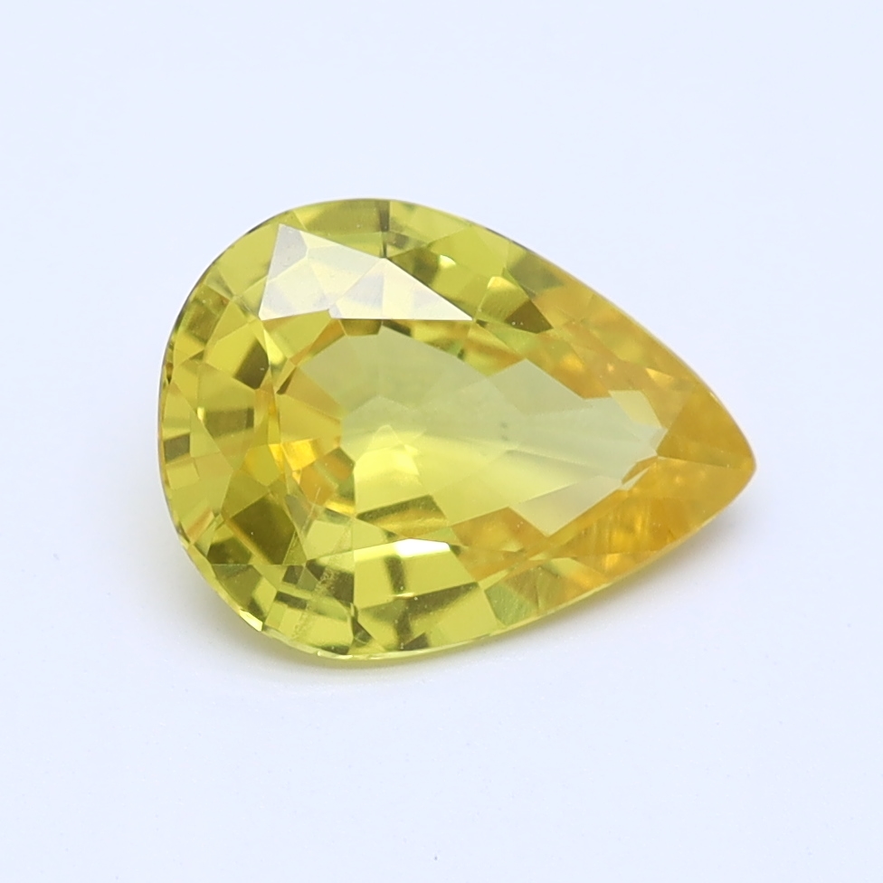 Pear Yellow Natural Sapphire