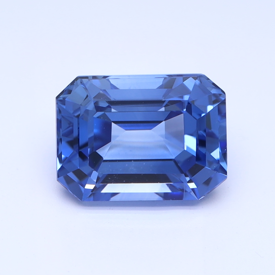 Emerald Cut Kentucky Blue Natural Sapphire