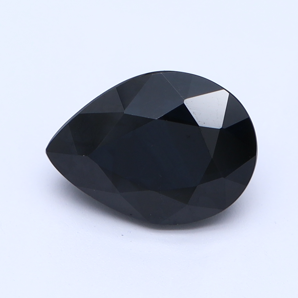 Pear Black Natural Sapphire