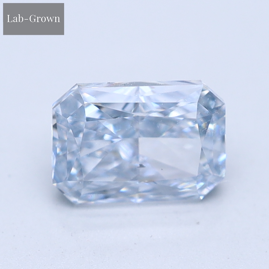 Blue Radiant Lab-Grown Diamond