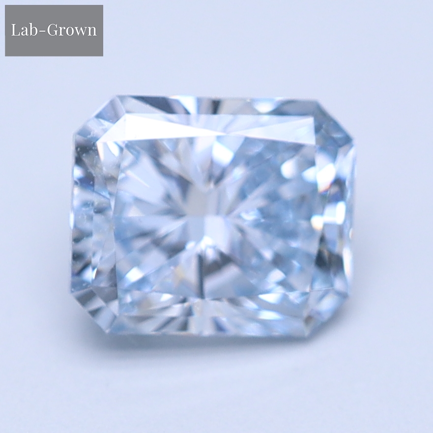 Blue Radiant Lab-Grown Diamond