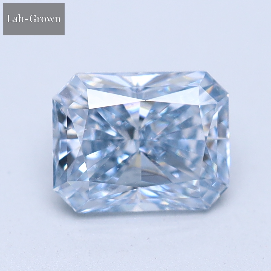 Blue Radiant Lab-Grown Diamond