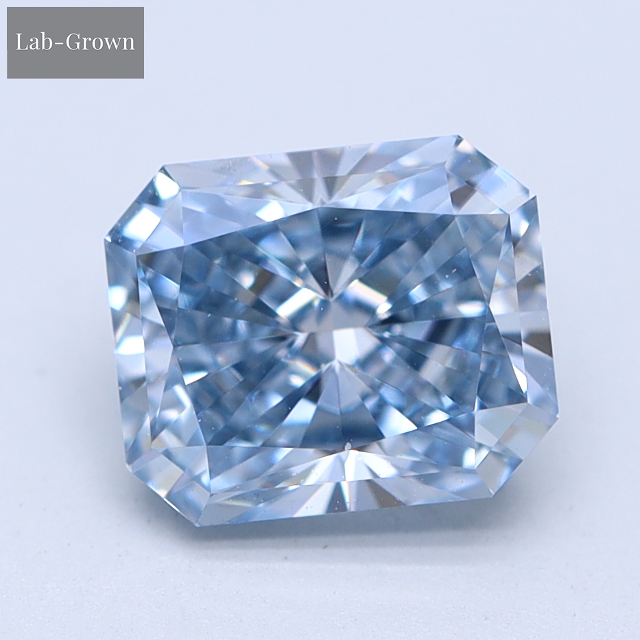 Blue Radiant Lab-Grown Diamond