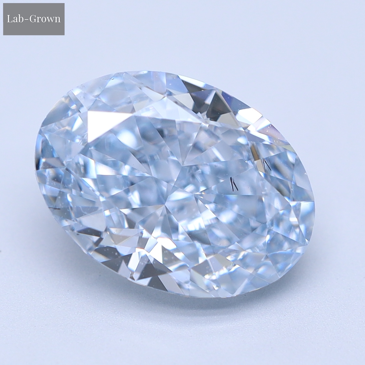 Blue Oval Lab-Grown Diamond