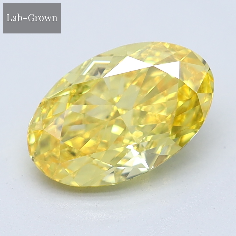 Yellow Oval Lab-Grown Diamond