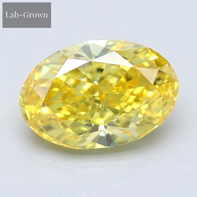 Yellow Oval Lab-Grown Diamond