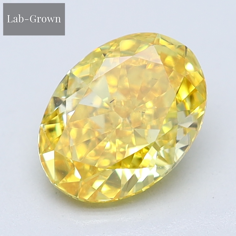 Yellow Oval Lab-Grown Diamond