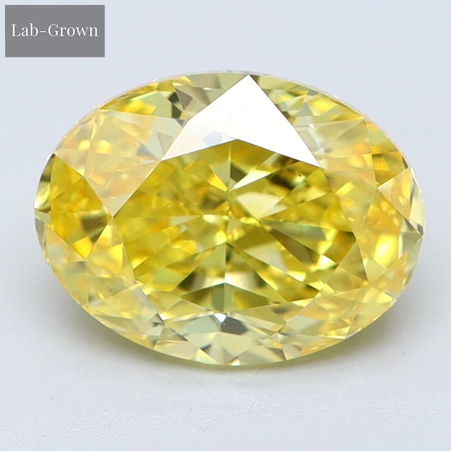 Yellow Oval Lab-Grown Diamond