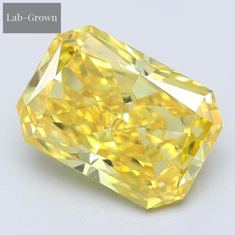 Yellow Radiant Lab-Grown Diamond