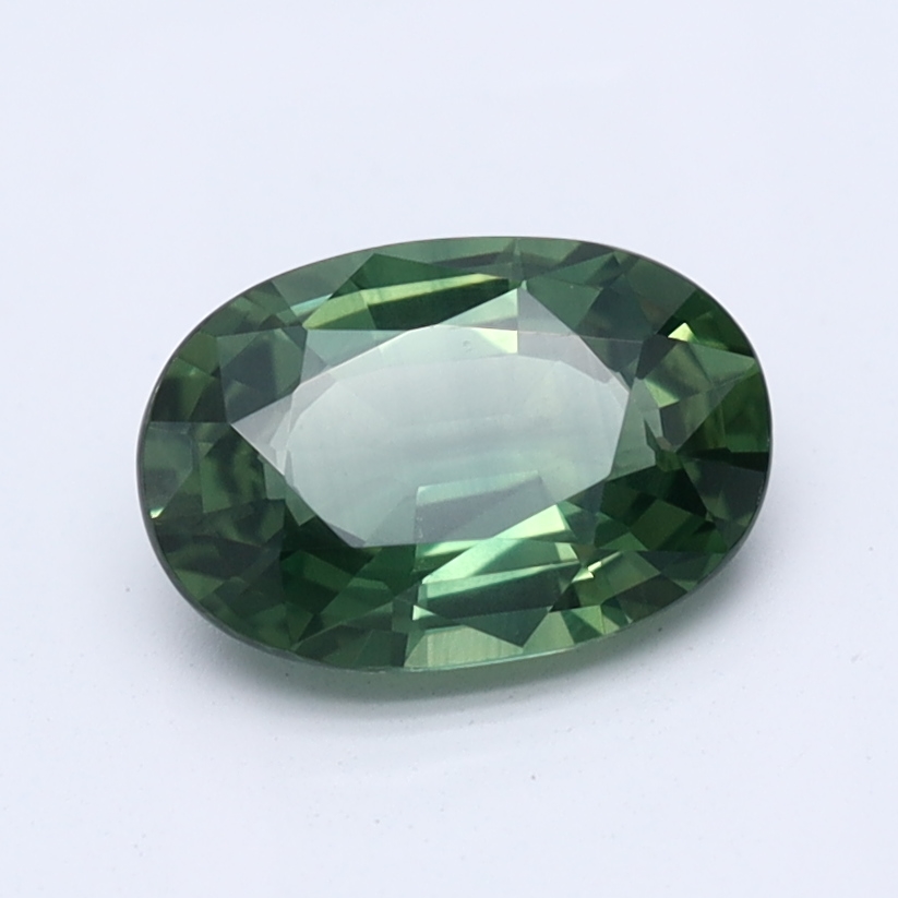 Oval Green Natural Sapphire