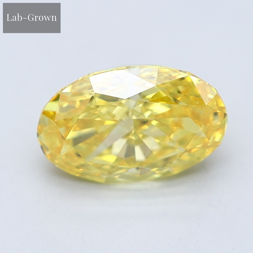 Yellow Oval Lab-Grown Diamond