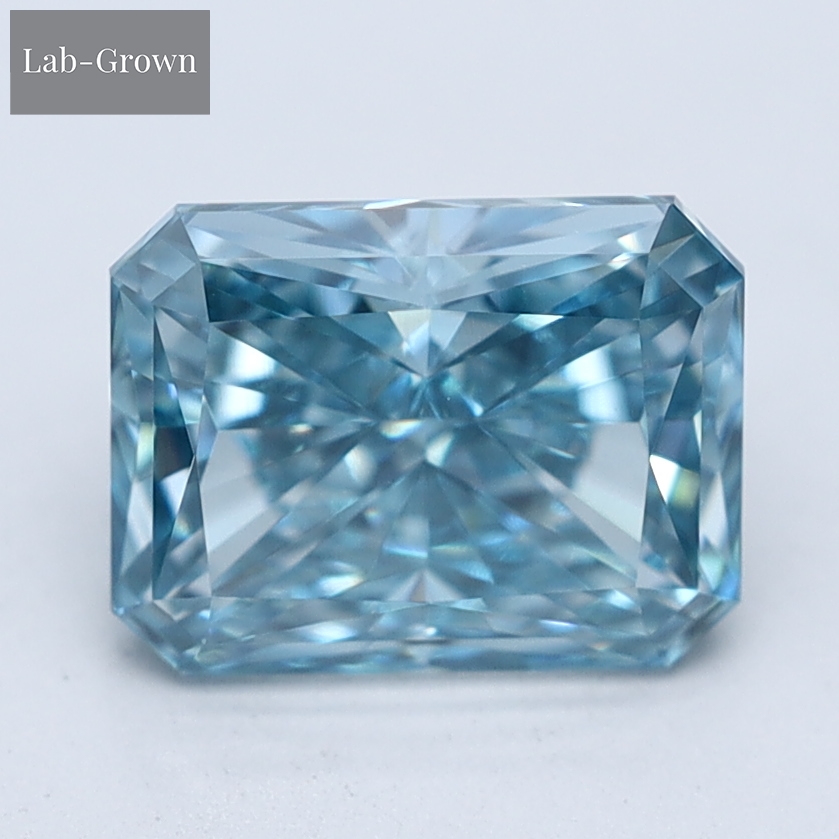Blue Radiant Lab-Grown Diamond