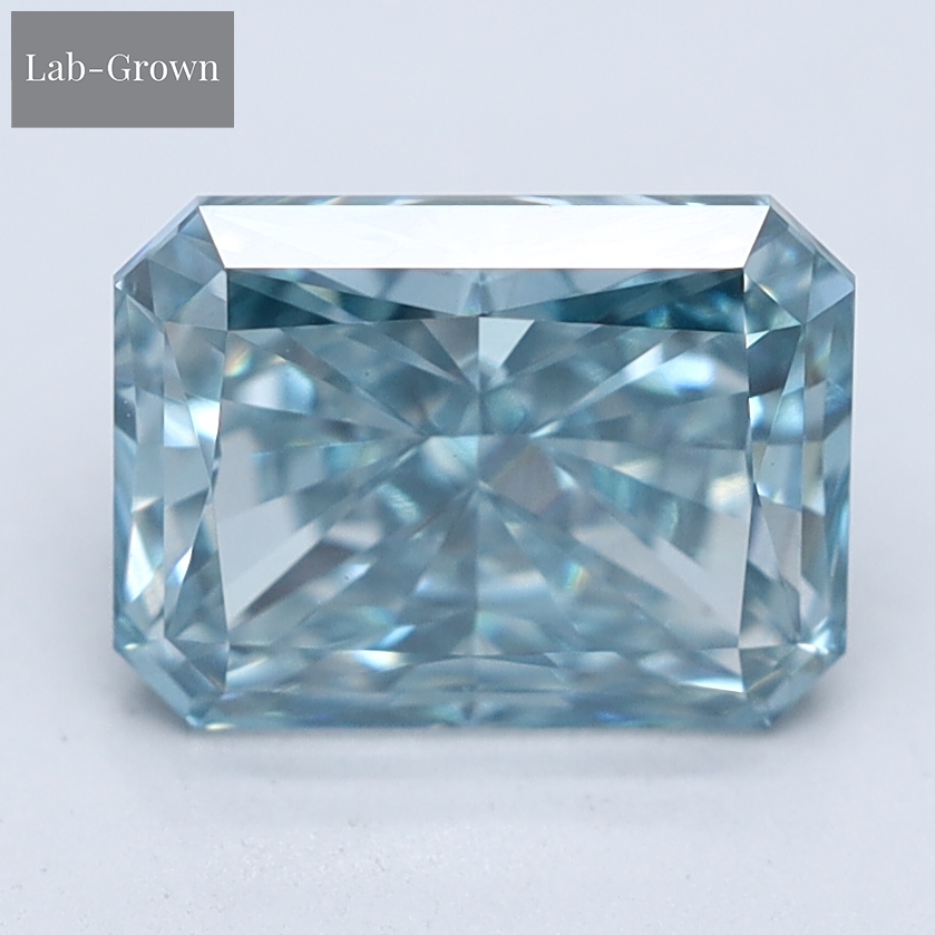 Blue Radiant Lab-Grown Diamond