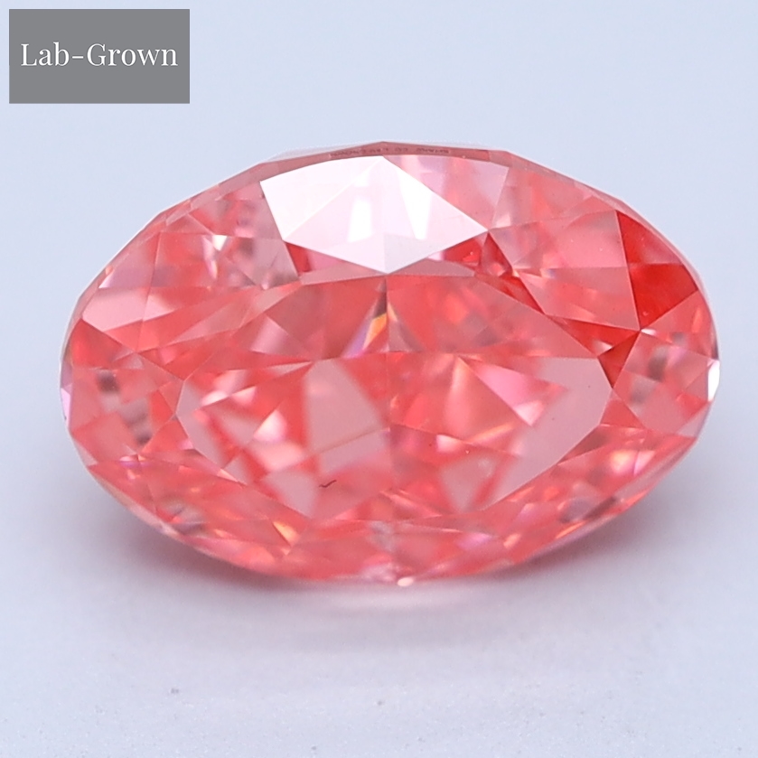 Pink Oval Lab-Grown Diamond