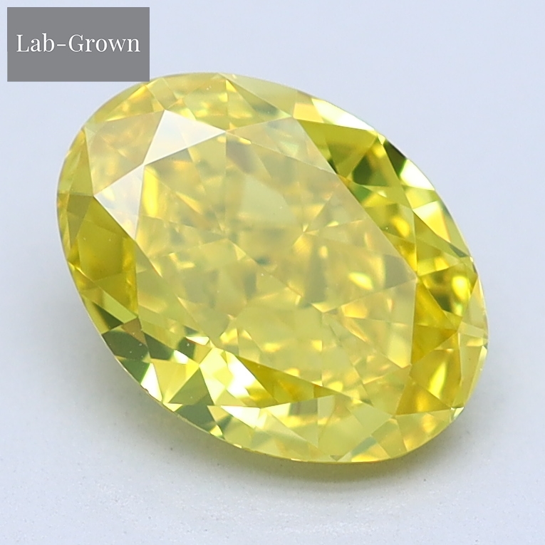 Yellow Oval Lab-Grown Diamond
