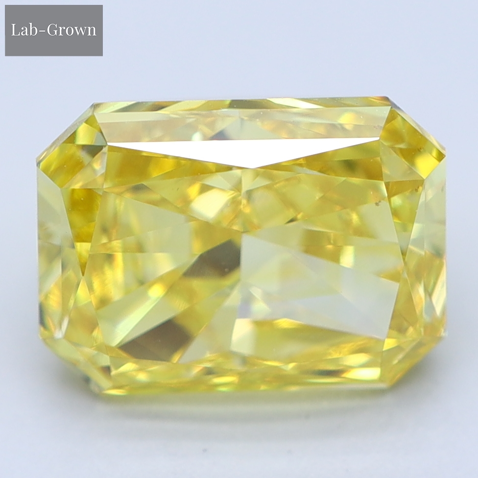 Yellow Radiant Lab-Grown Diamond