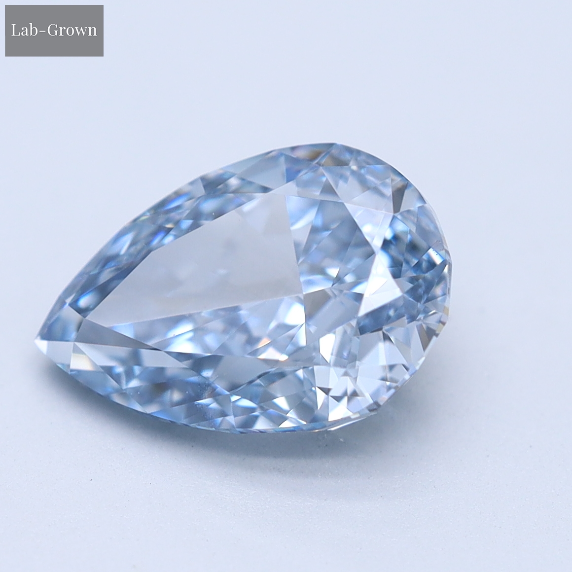 Blue Pear Lab-Grown Diamond