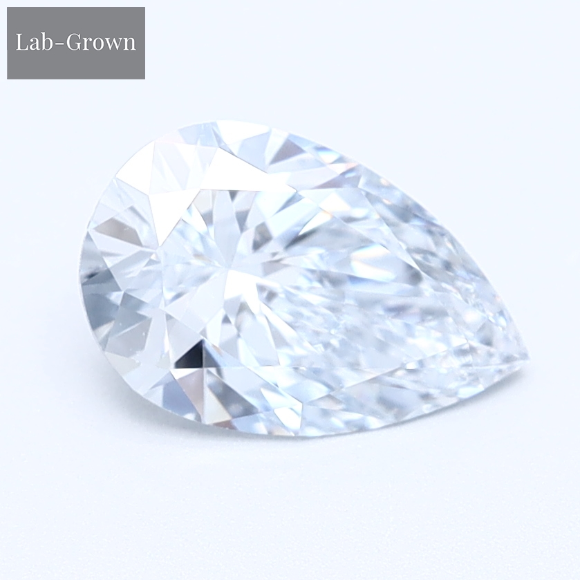 Blue Pear Lab-Grown Diamond