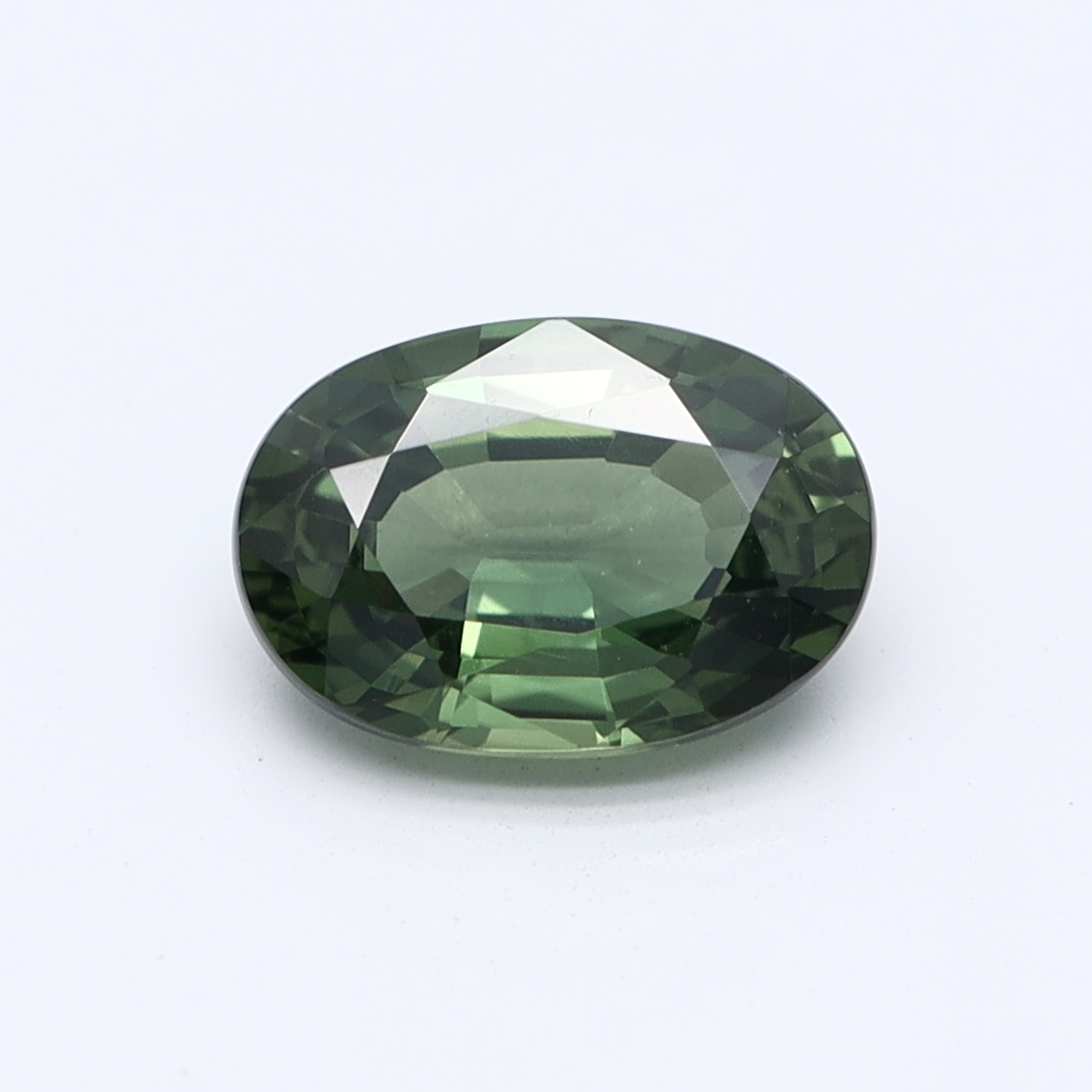 Oval Green Natural Sapphire