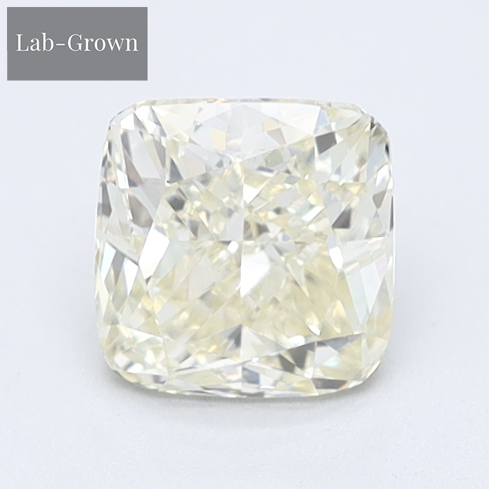 Yellow Cushion Cut Lab-Grown Diamond