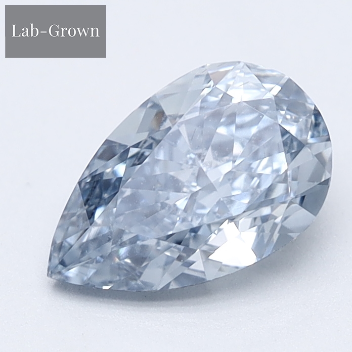 Blue Pear Lab-Grown Diamond