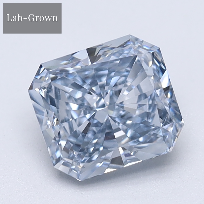 Blue Radiant Lab-Grown Diamond