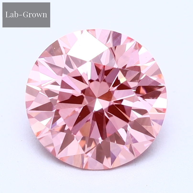 Pink Round Lab-Grown Diamond