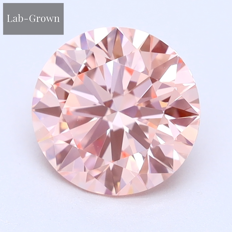 Pink Round Lab-Grown Diamond