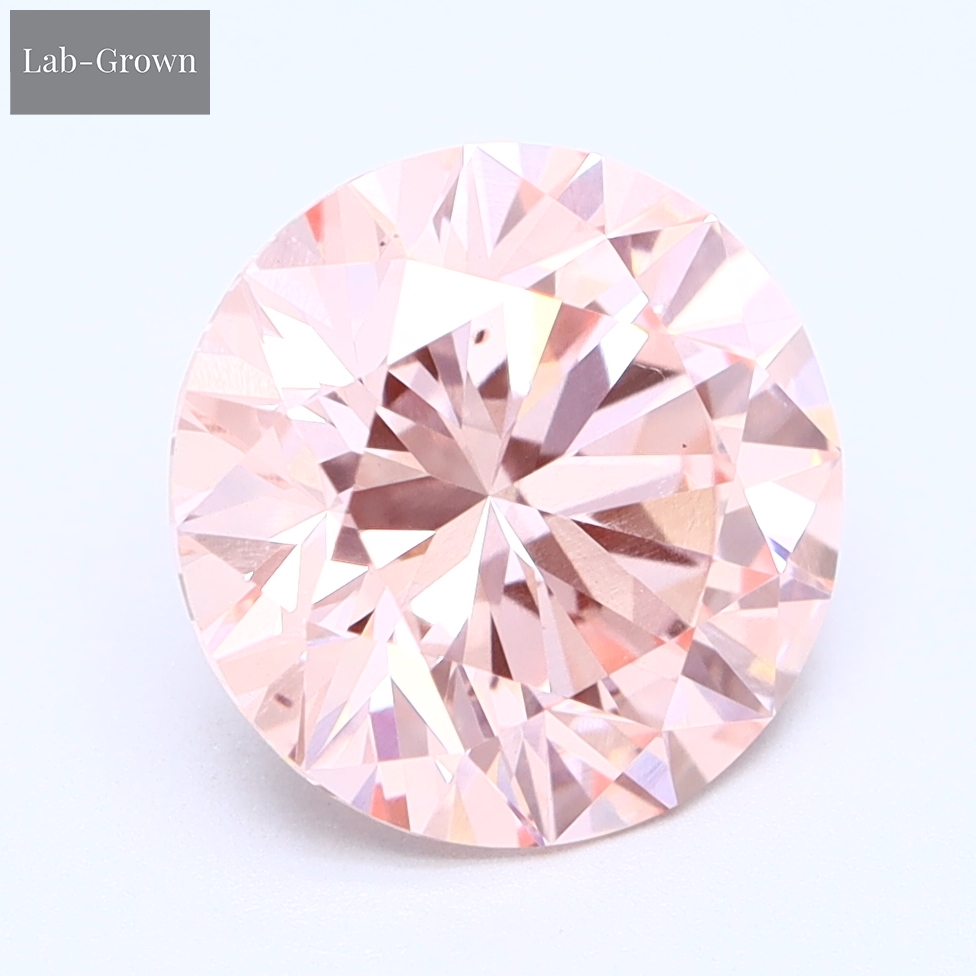 Pink Round Lab-Grown Diamond