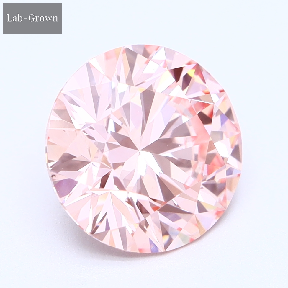 Pink Round Lab-Grown Diamond