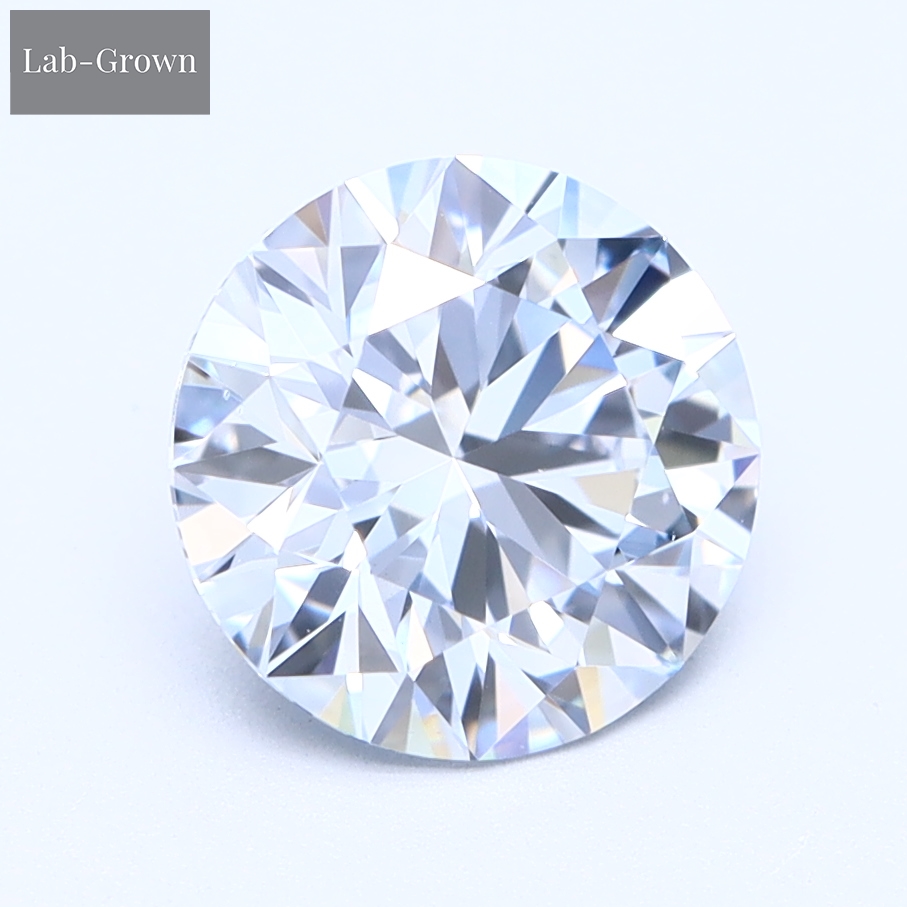Blue Brilliant Round Lab-Grown Diamond
