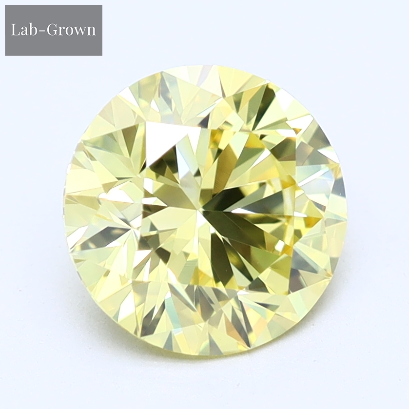 Yellow Round Lab-Grown Diamond