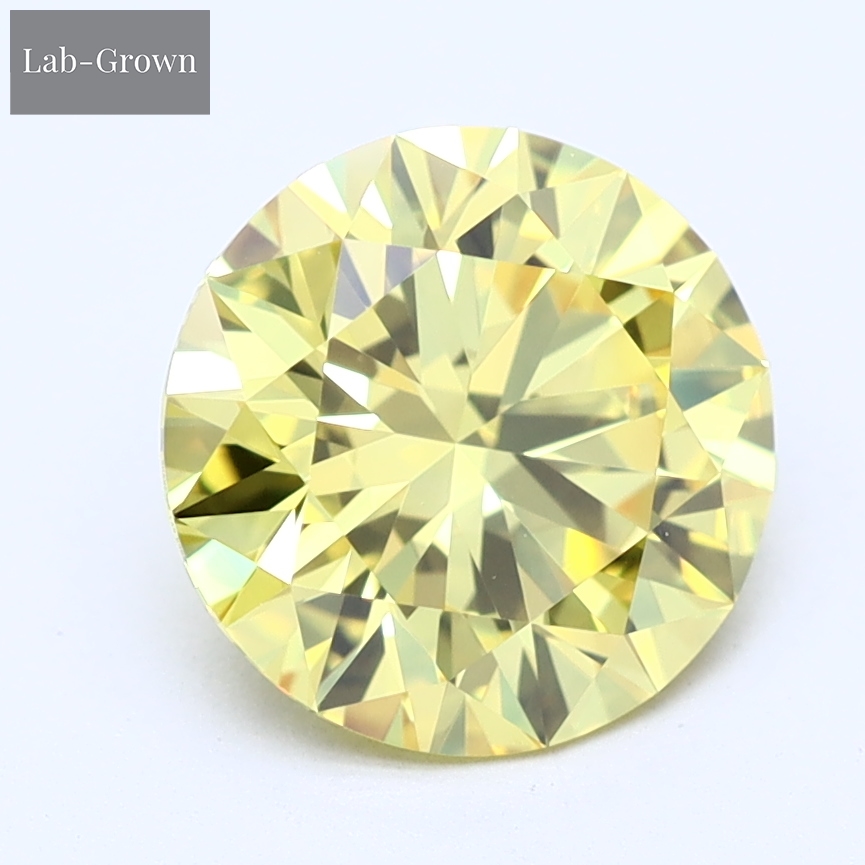 Yellow Round Lab-Grown Diamond