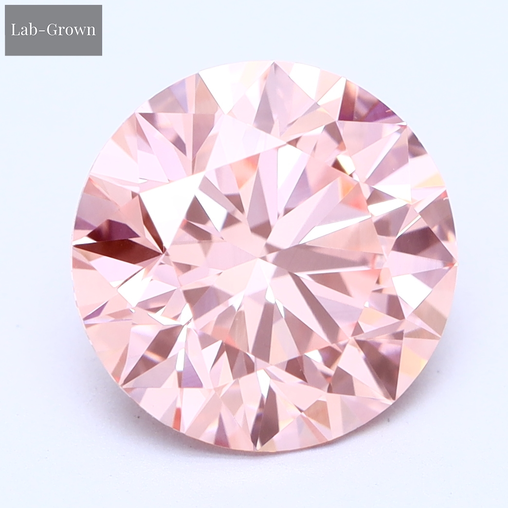 Pink Round Lab-Grown Diamond