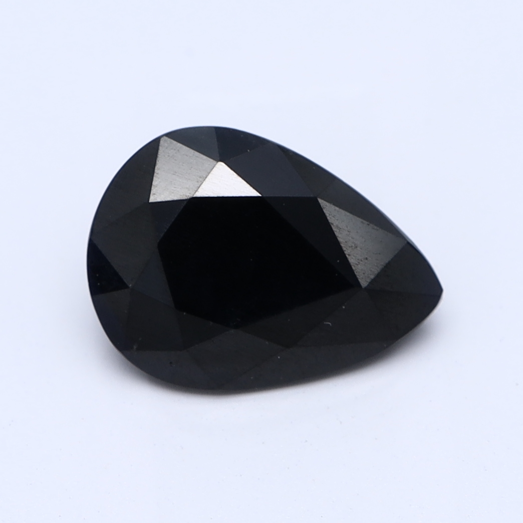 Pear Black Natural Sapphire