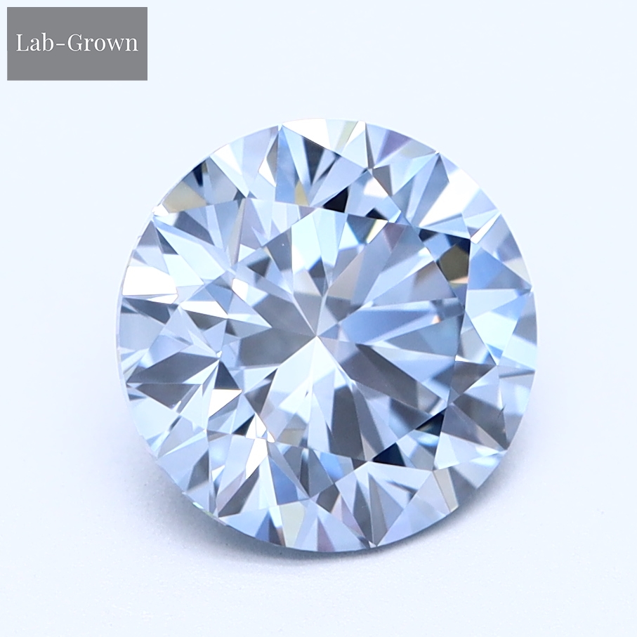 Blue Brilliant Round Lab-Grown Diamond