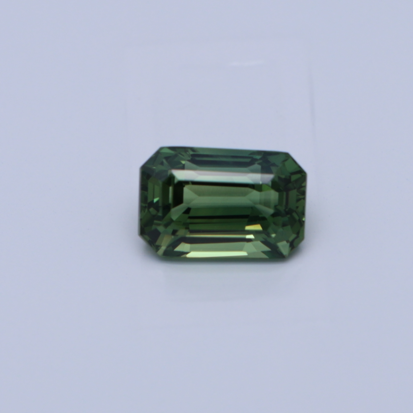 Emerald Cut Green Natural Sapphire