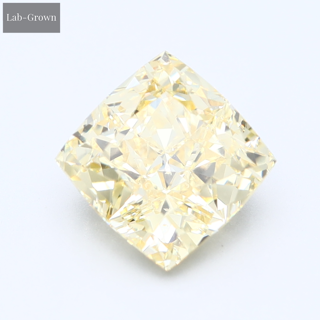 Yellow Cushion Cut Lab-Grown Diamond