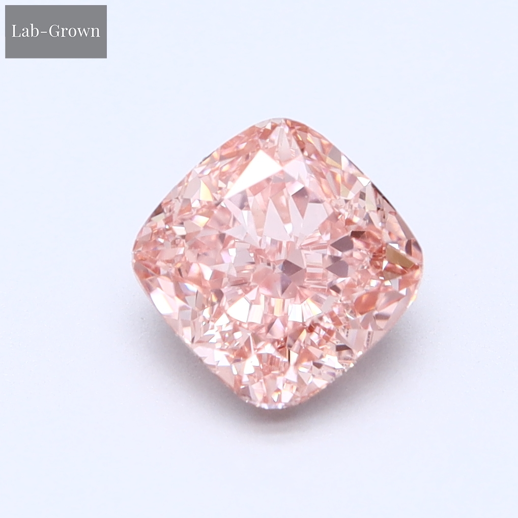 Pink Cushion Cut Lab-Grown Diamond