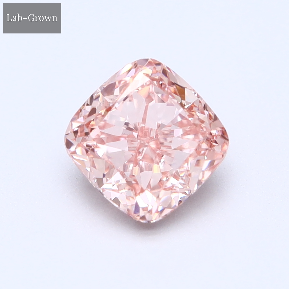 Pink Cushion Cut Lab-Grown Diamond