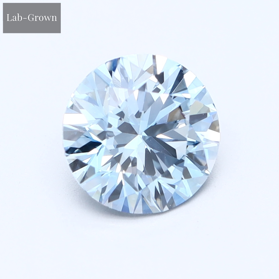 Blue Brilliant Round Lab-Grown Diamond
