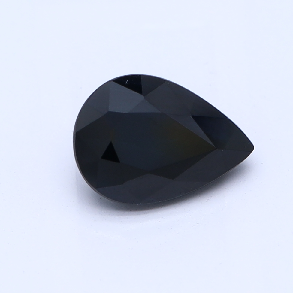 Pear Black Natural Sapphire