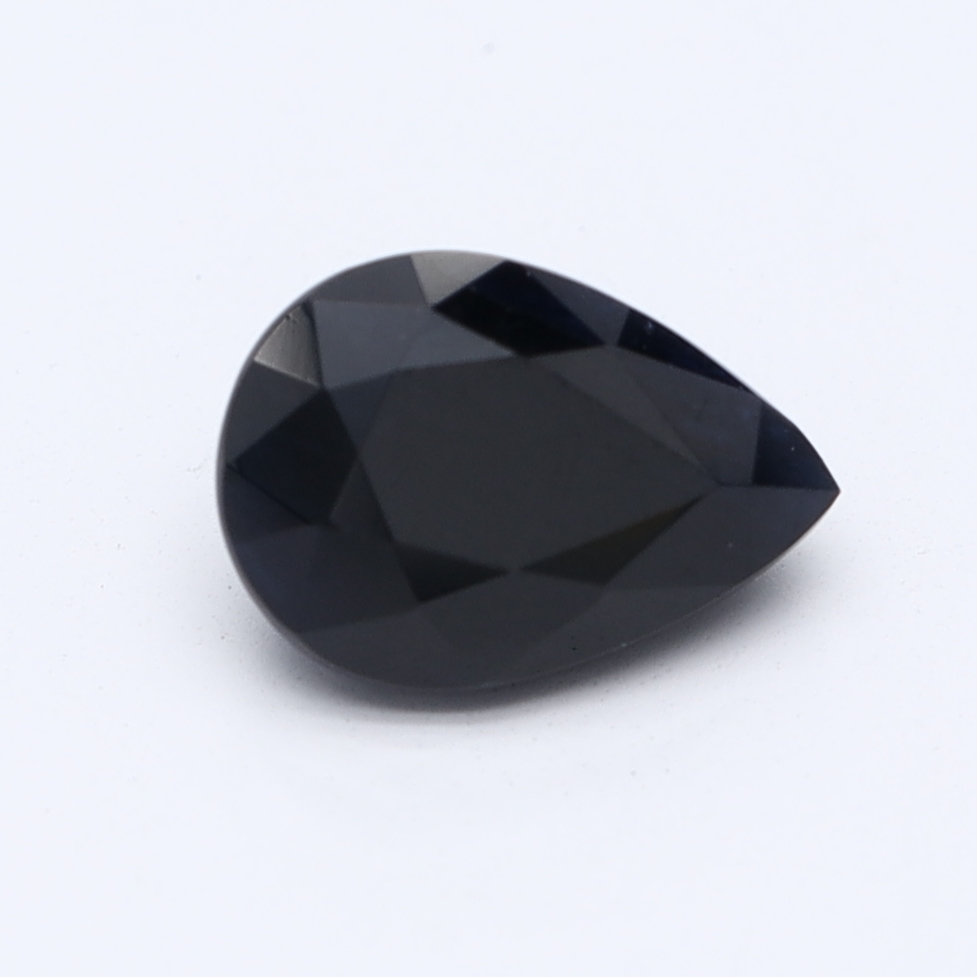 Pear Black Natural Sapphire