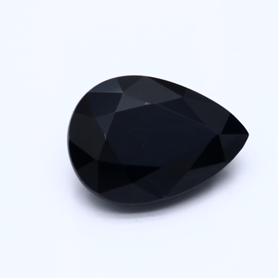 Pear Black Natural Sapphire